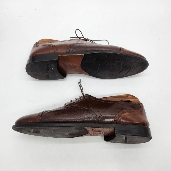 Adolfo Oxford Lace Up Shoes Men's Size 9.5M Brown - Picture 13 of 16